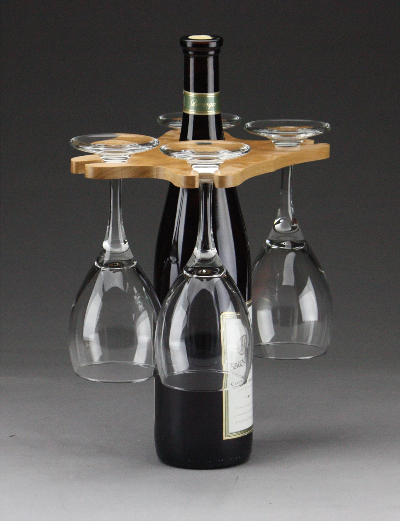 Four Glass Wine Bottle Topper WBT4   WBT4 A Side 